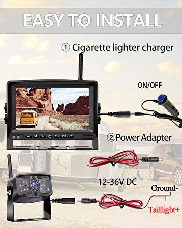 POWERMASTER KABLOSUZ ARAÇ KAMERA VE MONİTÖR SETİ
