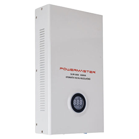 POWERMASTER SLIM-3000 OTOMATİK 3000 WATT KOMBİ VOLTAJ REGÜLATÖRÜ