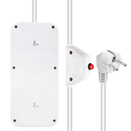 VEA VA-21564 6 lı Usb li Akım Korumalı Grup Priz Type-c Soketli Anahtarlı 1.5 Metre Uzatma Kablosu 