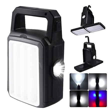 Powermaster Pm-22005 Kamp Aydınlatması Taşınabilir Şarjlı Fener Işıldak Powerbank Özellikli Usbli Askı Aparatlı El Feneri