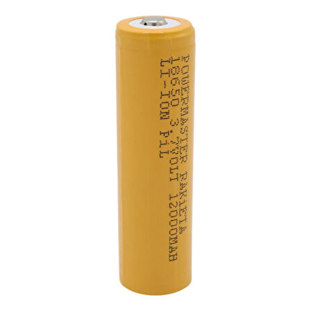 Powermaster 3.7 Volt 1200 Mah 18650  Başlıklı Şarj Edilebilir Tekli Pil