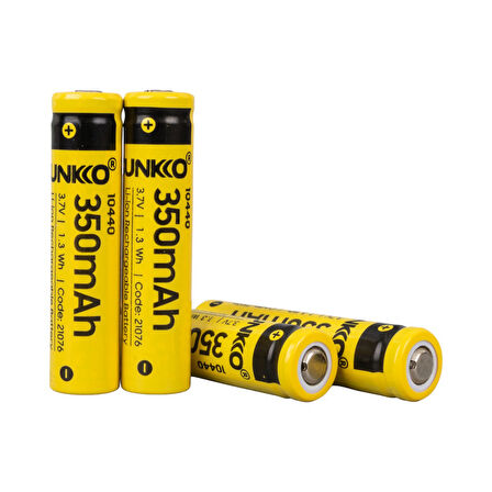 Sunkko 3.7 Volt 350 Mah 10440 Şarj Edilebilir Pil 2 Adet Lityum İon Şarjlı Pil 10x44mm