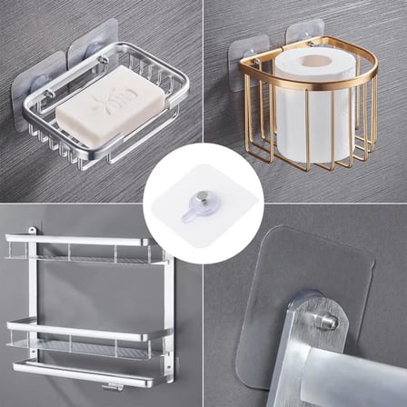 S'82 Yapışkanlı Askı Aparatı 5'li Set 60x60 mm