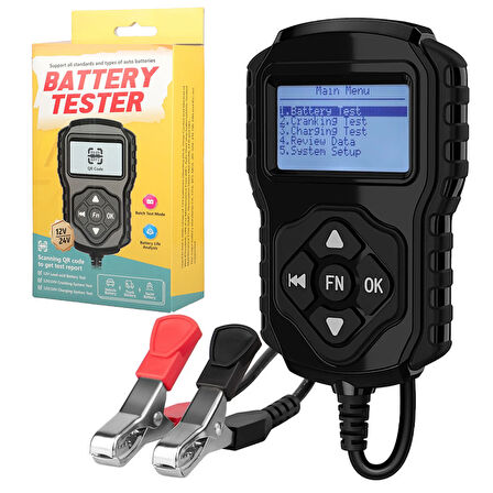 Powermaster BA2001 12V 30-220Ah Akü Test Cihazı Marş Ve Şarj Alternatör Sistemi Test Cihazı