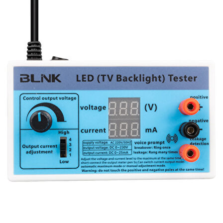 Ayt Blink Led Tv Backlight Voltaj Amper Ölçer Sesli Test Cihazı Lcd Led Tv Bar Kaçak Tespit Cihazı