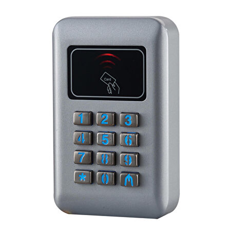 Powermaster PM-24323 Kapı Metal Şifrematik Okuyucu Su Geçirmez Pin Prox Kartlı Geçiş Kontrol Sistemi 