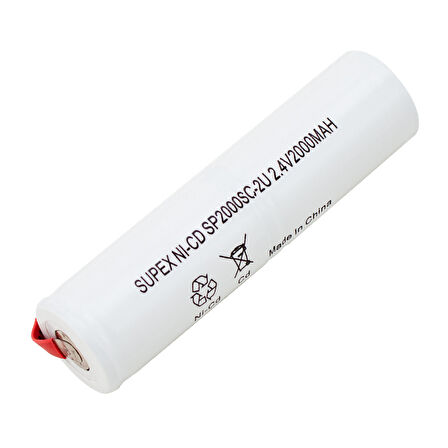 Supex Üst Üste Dik 2 li 2.4V 2000mAh Süpürge Pili Şarjlı Pil Şarj Edilebilir