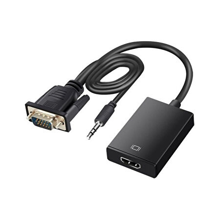 Fully G-537K VGA to HDMI Çevirici Adaptör Vga Girişini Hdmı Girişine Dönüştürücü Aparat