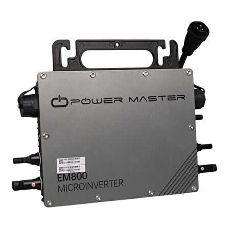 Powermaster EM800 800 Watt Solar Micro Inverter AC220 Volt Trifaze Şebeke Bağlantılı MPPT İnvertör