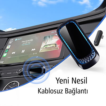 Powermaster PM-24508 Wireless Kablosuz Apple iphone Carplay Araç İçi Ekran yansıtma 4.0 Versiyon 