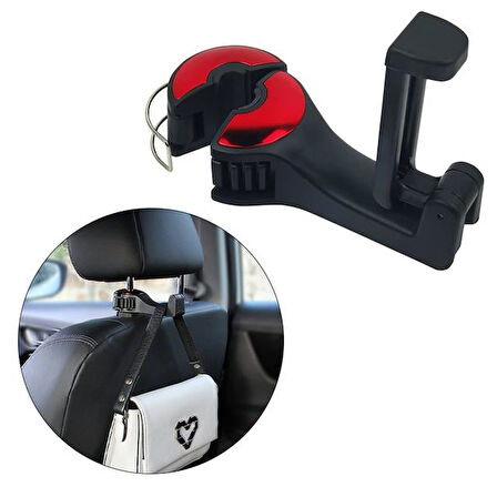 Powermaster PM-20941 Araç Koltuk Arkası Kanca Askılık- Telefon Tutucu (Teleskopik)