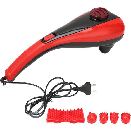 Powermaster PM-24616 Elektrikli Masaj Aleti 5 Başlıklı Kırmızı Siyah