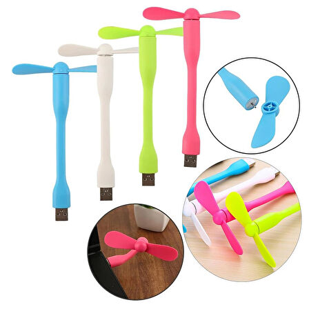 Powermaster Taşınabilir Esnek USB Mini Fan Vantilatör