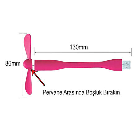 Powermaster Taşınabilir Esnek USB Mini Fan Vantilatör