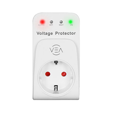 Ayt Vea VE-25531 15A 3520W Tekli Aşırı Yüksek Gerilim Akım Korumalı Priz Led Göstergeli Akım Koruyucu Priz