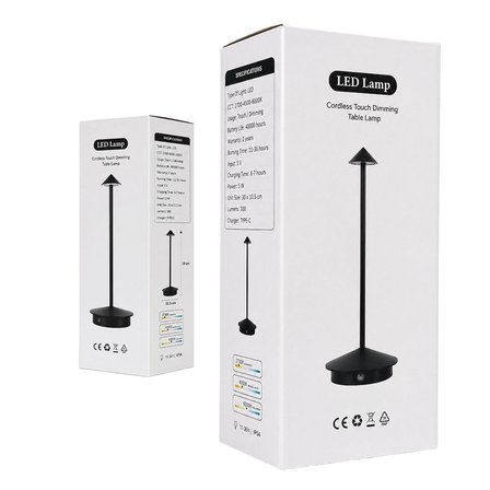 Powermaster PM-25832 Şarjlı Dokunmatik LED Masa Lambası ve Gece Lambası Beyaz