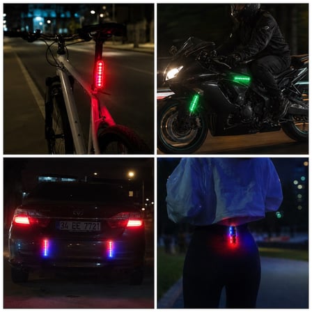 Powermaster PM-25928 Güneş Enerjili Çok Renkli LED Flaşörlü İkaz Lambası Su Geçirmez