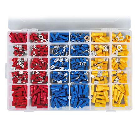 Powermaster PM-25982 Muhtelif Ölçülerde Kablo Pabuç (480 Parça)