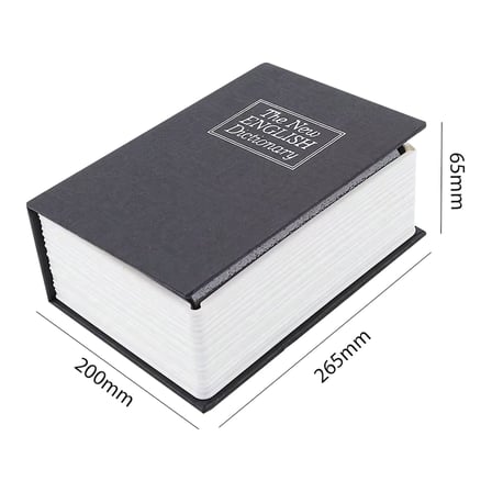 Sunup SN- 26088 Kitap Görünümlü Metal Kasa Kumbara Tipi 265x200x65mm Giz li Saklama Kasası