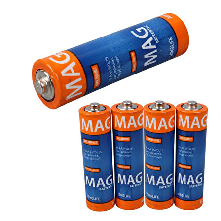 Mag Batteries MG-26171 Karbon Çinko AA 60'Lı Paket Kalem Pil (AA,R6 UM-3)