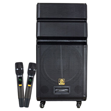 Shile SL-1612B El Mikrofonlu Kumandalı Taşınabilir Hoparlör Usb Sd Kart Bluetooth Dış Mekan Hoparlör