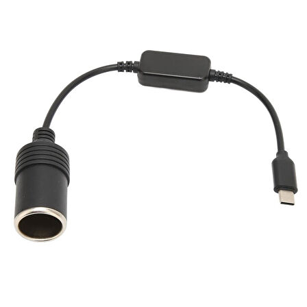 Powermaster Type-C 5Volt- 12V 1A Dişi Çakmak Çevirici 30cm Kablolu