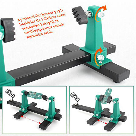 Powermaster PM-26594 Ayarlanabilir PCB Levha Board Tutucu Havya Tamir Standı