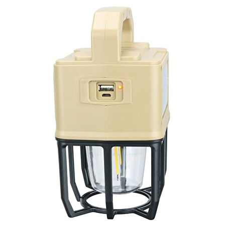 Powermaster PM-26460 3 Modlu Beyaz Filament Solar Masa Kamp Lambası El Feneri Işıldak