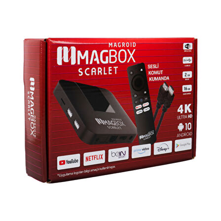 Ayt Magbox Magroid Scarlet 16 GB HDD 2 GB Ram 2.4G H313 Cpu Android Tv Box İ p Tv Destekli