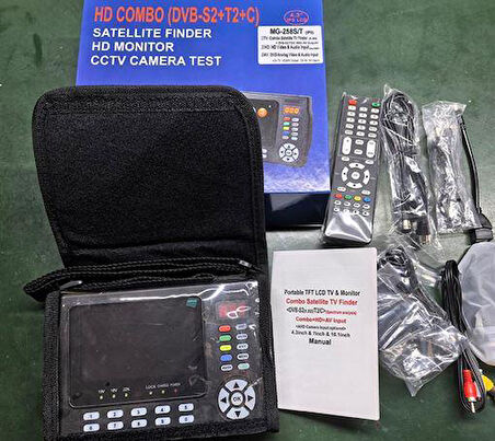 Ayt Magbox MG-258S-T 4.3 İnç Full Hd Lcd Ekranlı Görüntülü Uydu Yön Bulucu Uzaktan Kumandalı Uydu Ayarlama Cihazı