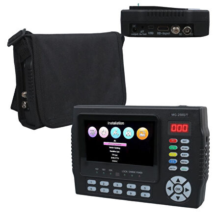 Ayt Magbox MG-258S-T 4.3 İnç Full Hd Lcd Ekranlı Görüntülü Uydu Yön Bulucu Uzaktan Kumandalı Uydu Ayarlama Cihazı