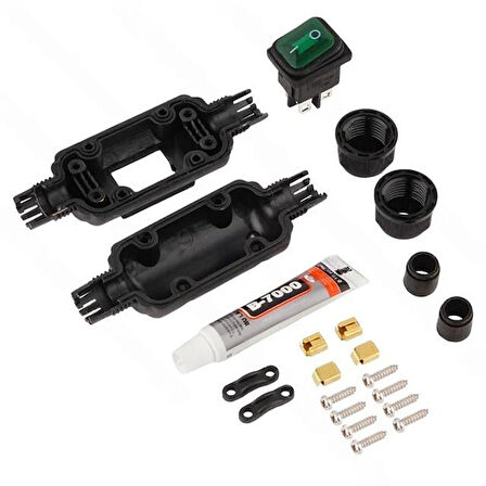 Powermaster PM-26936 Su Geçirmez Beyaz Kablo Switch 4 Pin