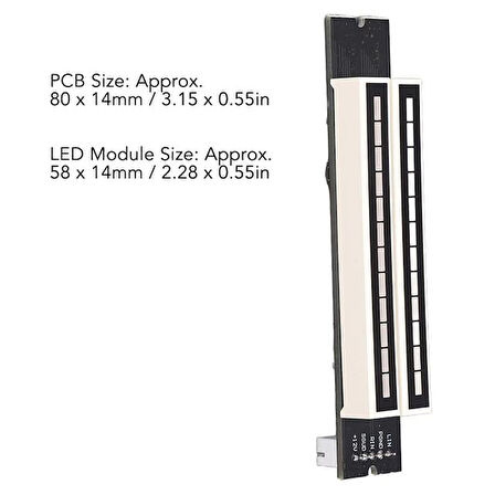 Powermaster PM-26793 12Bit Led Müzik Seviyesi Gösterge Modülü Turuncu Kırmızı Dc12volt
