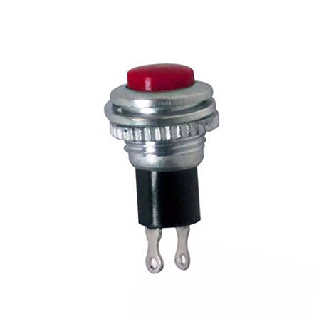 Ayt Push Buton 10mm 2 Pin On Off Aç Kapa Butonu Bas Bırak Yaylı Buton DS-316 IC-179