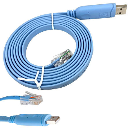 Ayt Powermaster PM-25874 USB FT232RL Chip to RJ45 Ethernet Kablo 1.5 Metre İnternet Girişli Usb Çıkışlı Kablo
