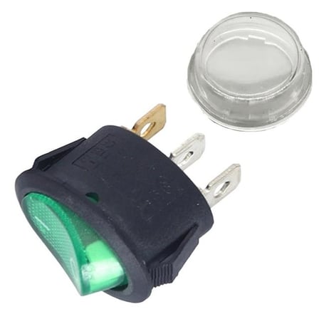 IC-134A Yuvarlak Işıklı Su Geçirmez Kılıflı 3P On-Off Anahtar (5 Adet)