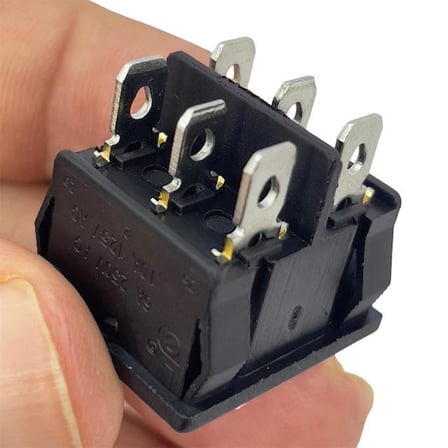 IC-130 Orta Boy Işıksız On-Off-On Anahtar 6P (5 Adet)