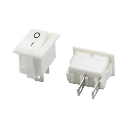 Ayt IC-120B Mini Işıksız On Off 2 Pin Anahtar Beyaz Aç Kapa Buton Düğme 2.5x1.7 Mm