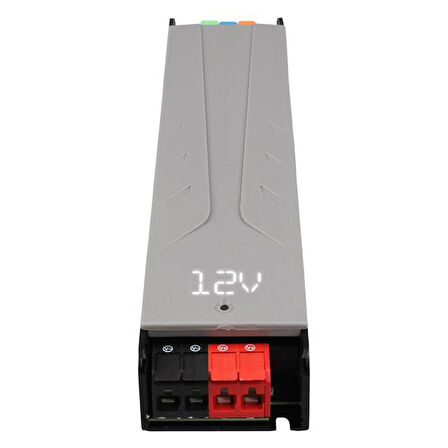 Powermaster PM-26846 12/24/36/48 Volt 11 Amper 400 Watt Metal Kasa Kademeli Adaptör Voltaj Göstergeli 238X51x30mm