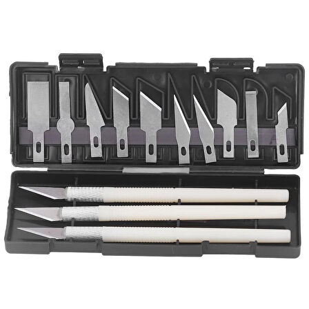 Ayt Sunup SN-27089 Kretuar Neşter Bıçak Seti İnce İş İşçilik Bıçağı 13 Farkı Bıçak 145mm