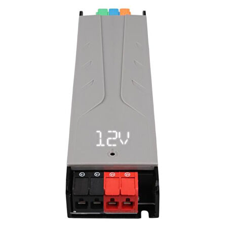 Powermaster PM-26839 12 Volt 10 Amper 120 Watt Slim Metal Kasa Adaptör Voltaj Göstergeli 189X51x27mm