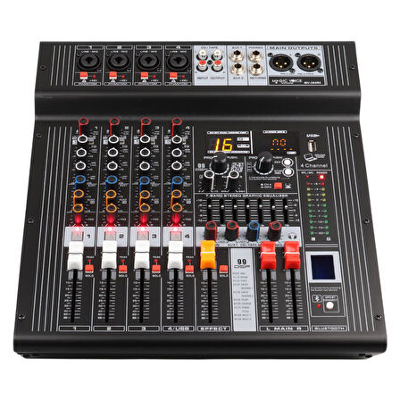 Magicvoice 4 Kanal 2X350 Watt Usb/Sd/Bluetooth Power Mixer