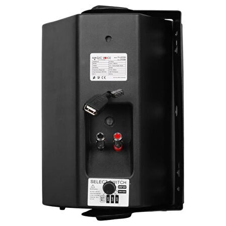 Magicvoice F-LHY5S 5.25" (13.5 CM) Hat Trafolu Duvar Tipi Sütun Hoparlör (20W RMS / 180W Peak - MP3 USB Uyumlu) - Siyah