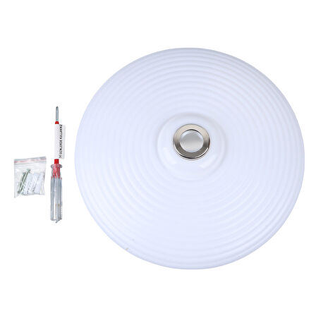 Powermaster PM-27330 Beyaz 35*10.5 Cm 24 Watt Bluetooth Hoparlörlü Tavan Aydınlatma (AL-BL303) Tornavida Hediyeli