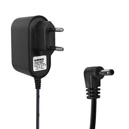 WEKO 5 VOLT - 2 AMPER 3.5*1.35 UÇLU PLASTİK KASA PRİZ TİPİ ADAPTÖR