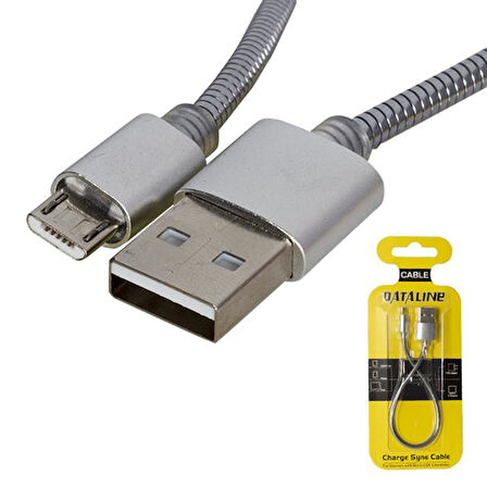 Powermaster Dataline Micro Serisi Örgülü Kısa Şarj Kablosu