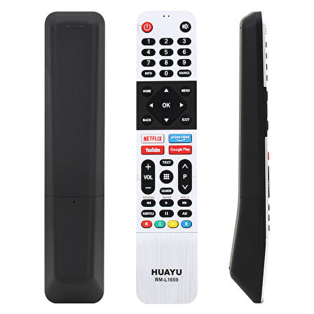 Huayu Kl RM-L1659 Arçelik-Beko-Grundıg Netflix-Prime Video-Google Play Tuşlu LCD-LED Tv Unıversal Kumanda