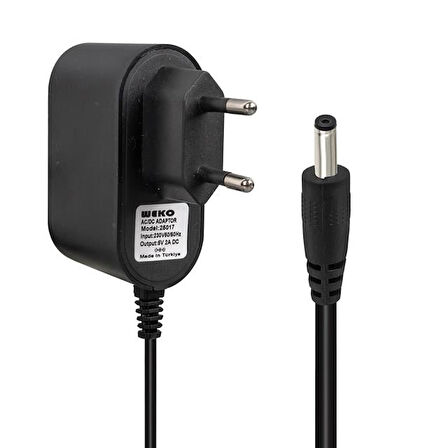 Weko WK-25017 5 Volt 2 Amper Krokodil Uçlu Xiaomi Next Sencrom Android Cihaz Adaptörü 