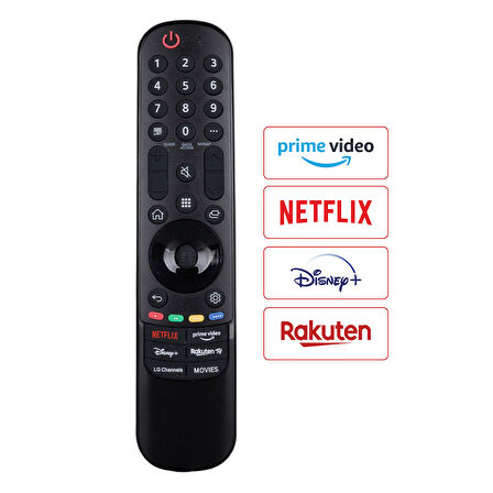 WEKO KL SES KOMUTSUZ LG MR21GA AKB76039904 NETFLIX-PRIME VIDEO-DISNEY+ TUŞLU  LCD-LED TV KUMANDA