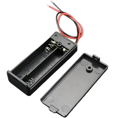 Powermaster IC-233C Kapaklı Switch'li 2'li AA Pil Yuvası (5 Adet)